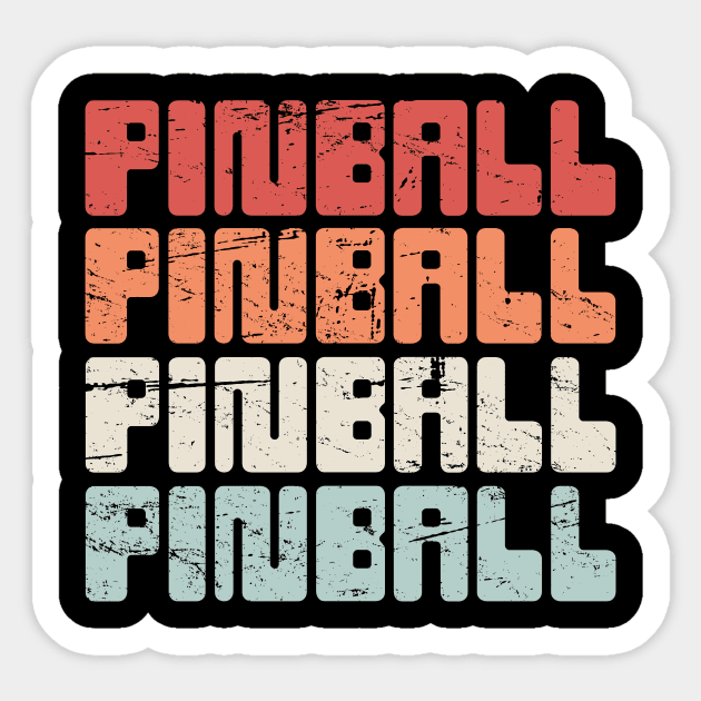 Vintage PINBALL Arcade Text Sticker by MeatMan